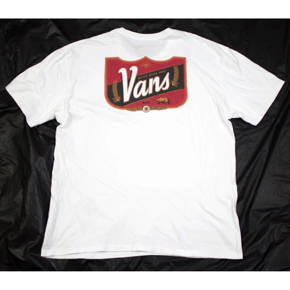 Vans Mens Short Sleeve White T Shirt Size X-Large - Picture 4 of 7